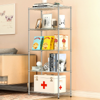 溢彩年华 厨房置物架 出口欧美落地储物架子 客厅收纳架移动书架花架家用厨房微波炉架 时尚银