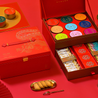 锦华礼 尊享·御宴(糕点饼干,坚果炒货,坚果与籽类食品,代可可脂制品,水果干制品,果仁果干制品)(2盒/箱,整箱出售)