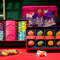 锦华礼 金牛迎福(糕点、饼干、代可可脂巧克力制品)(6盒/箱,整箱出售)