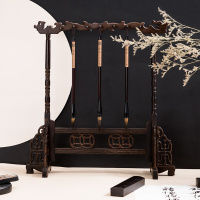 得力(deli)精品狼毫毛笔3支套装 大中小号书法国画楷书成人初学者笔 行草隶篆书笔笔墨纸砚文房四宝 75506(TG)