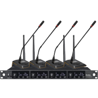 企购优品润普视频会议麦克风 无线话筒一拖四麦克风专业会议桌面鹅颈 会议舞台KTV演讲主持话筒 RP-U6004