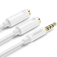 绿联(UGREEN)麦克风一分二转接线3.5mm音频线10789