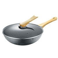 九阳(Joyoung) CLB3053D 炒锅麦饭石不粘锅家用电磁炉燃气灶煤气灶通用炒菜平底锅 黑色