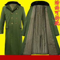 军大衣黄绿棉大衣常服男冬季加厚长款（一件装）