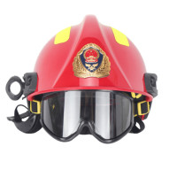 东安(DA) 17款消防头盔抢险救援头盔带护目镜带灯架消防灭火救援头盔消防员安全帽红色防护头盔