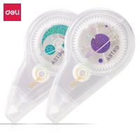 得力(deli)20m修正带 防滑学生涂改带 顺滑不断带改正带修改带 颜色随机 71500(TG)