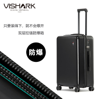 鲨鱼(VISHARK)拉链硬箱黑洞系列防VL9045245 铁灰磨砂 24英寸