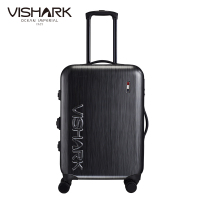 鲨鱼(VISHARK)天幕系列智能称重拉链硬箱拉丝VL8123 深灰色 22寸