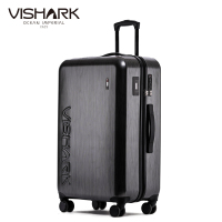 鲨鱼(VISHARK)天幕系列智能称重拉链硬箱拉丝VL8123 深灰色 28寸