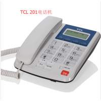 电话机座机 固定电话 办公家用 来电显示 免提 TCL201 (白色)