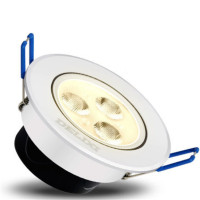 德力西(DELIXI)D-SF803-5 亮银 黄光 3W LED筒灯射灯天花灯牛眼灯过道灯