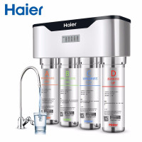 海尔 Haier 净水器 家用直饮机 不插电无废水自来水过滤器 厨房超滤净水机 智能升级版 HU603-3A