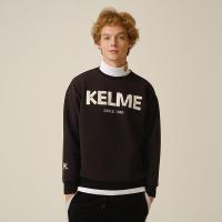 KELME卡尔美2020秋冬运动休闲卫衣圆领针织上衣男加绒宽松套头衫