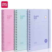 得力(deli)B5/60张计划本螺旋本线圈本 学生记事本日记本笔记本子文具 欧阳娜娜同款颜色随机 24201（TG）