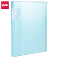 得力(deli)A4/60页资料册 学生试卷收纳册 孕检产检资料夹 活页插袋文件夹文件册72557蓝(TG)
