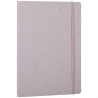 得力(deli)16k96张大号绑带皮面本 商务记事本日记本笔记本子文具办公用品 灰22243(TG)