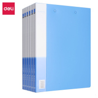 得力(deli)6只A4金属双强力夹硬文件夹 大容量试卷资料夹诗朗诵签约夹板 文件收纳办公用品33222蓝色(TG)