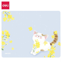 得力(deli)办公游戏鼠标垫 时尚印花橡胶防滑 办公用品 蓝色83001(TG)