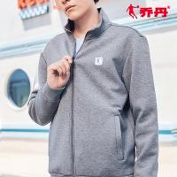 乔丹外套男2021新款春秋季针织卫衣立领夹克休闲运动服XWD43203391R