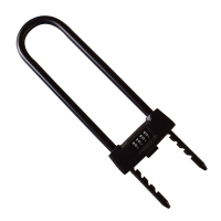 玥玛 玻璃锁密码U型锁密码锁 玻璃门锁WMMBL901 长434mm 黑色锌合金