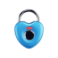 酷丰 智能指纹锁挂锁usb充电旅行迷你小锁 薄荷蓝