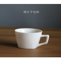 有耳陶瓷茶杯小号白瓷功夫茶具品茗杯带把隔热主人杯单杯定制