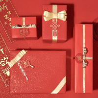 巧心师 创意礼品鲜花包装纸圣诞节礼物打包纸中国风红色撒金纸2张