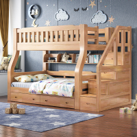 Zs-榉木全实木儿童床 高低床 双层双人床 上下床 子母床 多功能上下铺 成人母子床 上铺宽100cm*下铺宽120cm