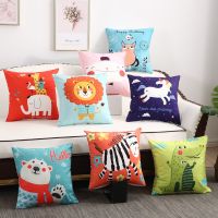 卡通短毛绒抱枕沙发靠垫办公室靠枕床头汽车护腰靠垫抱枕套芯腰枕*10个装