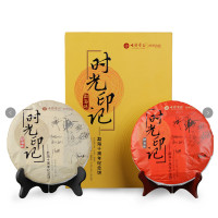 七彩雲南 普洱熟茶紧压茶 时光印记 勐海味 880g