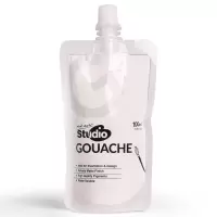 蒙玛特 水粉颜料补充包 便携袋装自立袋色彩水粉画颜料 100ml 钛白色