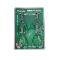 长鹿 4PCSDIY尖嘴钳子工具手工钳子迷你钳子钢丝钳平口嘴钳