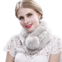 兔毛围巾女士短款冬季保暖加密加厚獭兔毛围脖