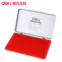 得力(deli) 9893 143*87mm 方形 秒干印台印泥 (计价单位:个) 红