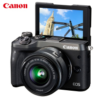 佳能（Canon）EOS M6 mark2 M6二代 数码微单相机 (15-45+32/1.4)双镜头黑色