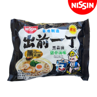 香港进口日清出前一丁方便面黑蒜油猪骨汤味100g*30袋整箱泡面速食袋装方便面