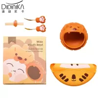 迪迪尼卡(Didinika)韩国迪迪尼卡狮子大嘴碗宝宝喝汤吸管碗米糊辅食硅胶碗婴儿吸盘碗勺套装儿童餐具