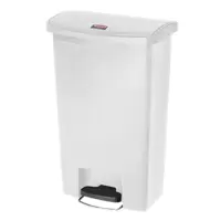 乐柏美 Rubbermaid 1883559 塑料前踏板式垃圾桶68L,白色(包装数量 1件)(TG)