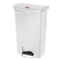 乐柏美 Rubbermaid 1883557 塑料前踏板式垃圾桶50L,白色(包装数量 1件)(TG)