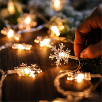 卧室房间装饰灯串创意樱花串灯卧室满天星梦幻闪灯小灯串 [雪花]30米300灯 插电款