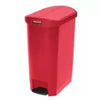 乐柏美 Rubbermaid 1883565 塑料侧踏板式垃圾桶30L,红色(包装数量 1件)(TG)