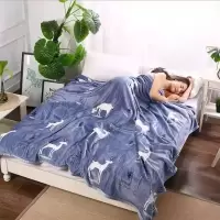 珊瑚绒毯子1.5m-颜色花色随机(单位:条)