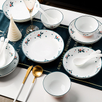 T.Rgallery陶润会 日式家用碗盘组合节日送礼陶瓷餐具18件礼盒套装饭碗盘 春樱