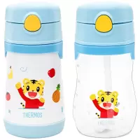膳魔师(THERMOS)保温杯TCKC+BP5353QH礼盒套装水杯儿童吸管杯塑料杯巧虎亲子膳魔師316L不锈钢家用