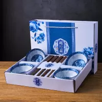 创意海浪樱花 四碗筷 礼盒装(单位:套)