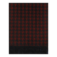 LANVIN 浪凡 羊绒围巾 酒红色/藏青色 5309 1