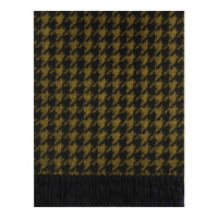 LANVIN 浪凡 羊绒围巾 深蓝色/姜黄色 5309 2