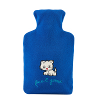 德国Hugo Frosch暖蛙注水热水袋暖手宝保暖防爆大号1.8LPVC材质舒心经典系列蓝色小猫
