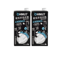 欧乐(OHNUT)咖啡应用版1L*2无糖坚果奶巴旦木植物蛋白饮料杏仁露燕麦早餐健身素食