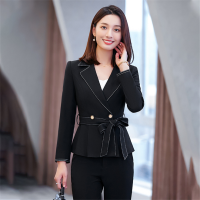 森团职业黑色长袖西装